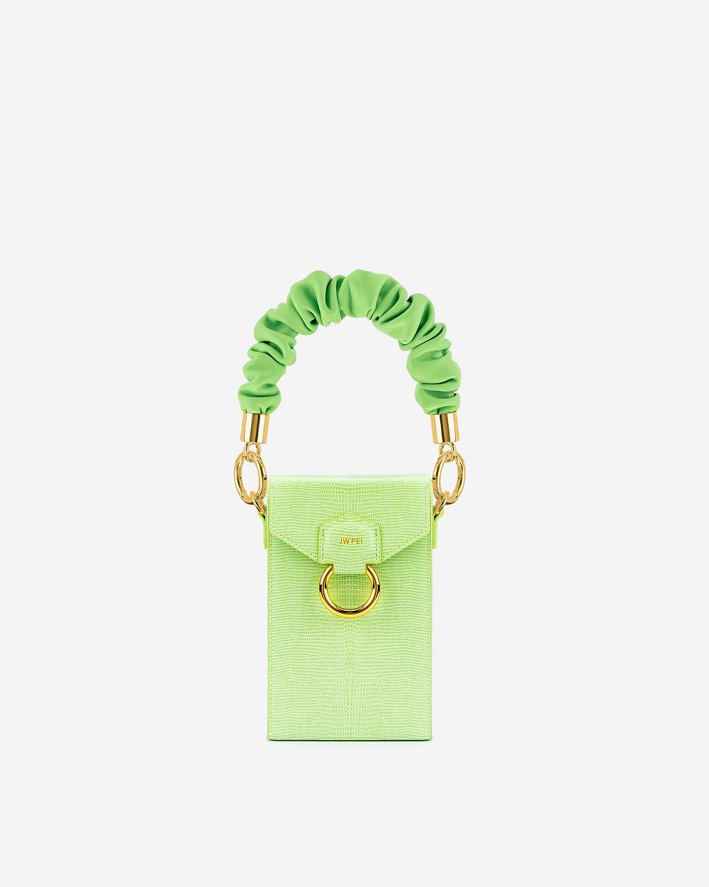 JW PEI Scrunchie Women Chain Strap Green | SG1135ZG