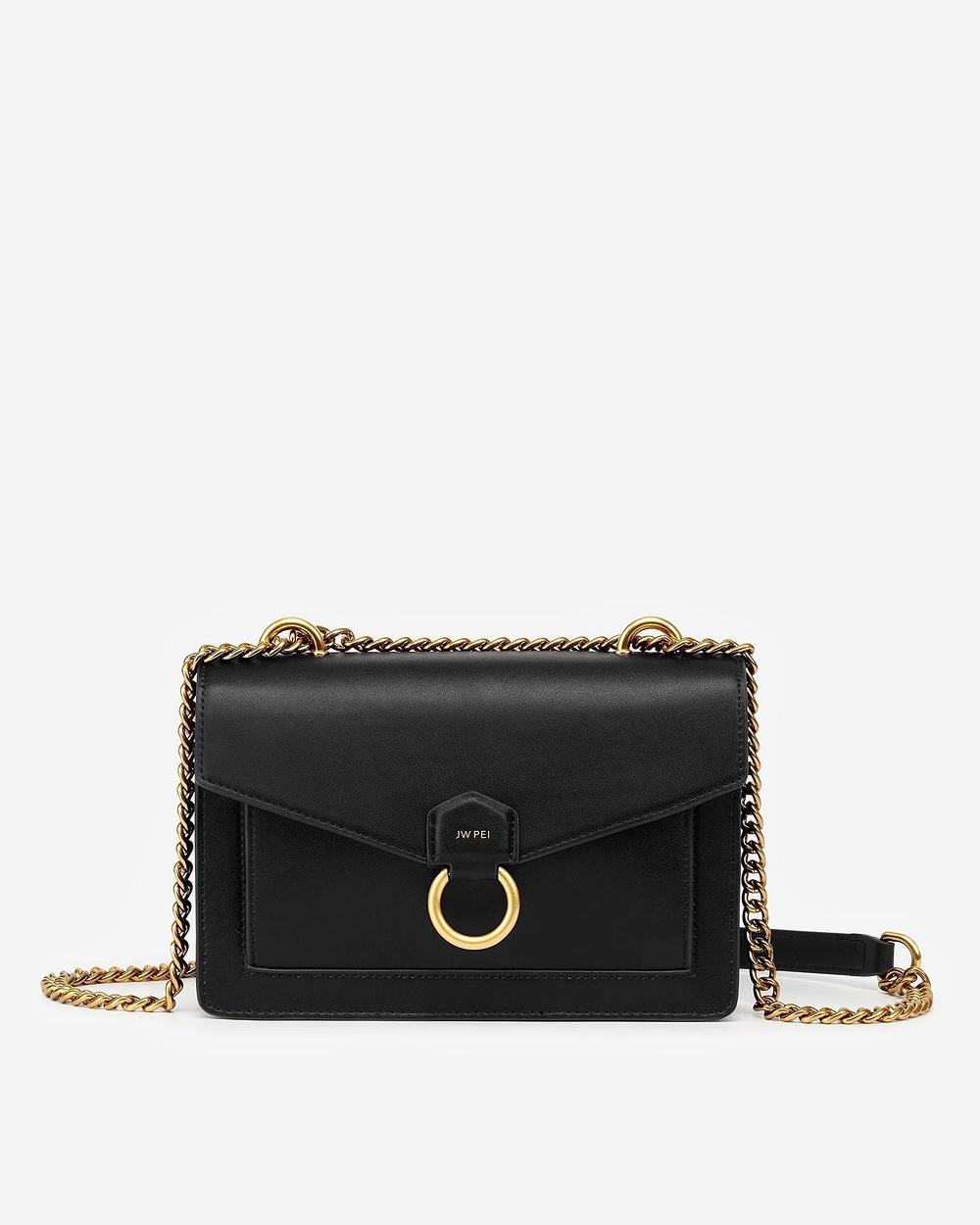 JW PEI The Envelope Chain Women Crossbody Bags Black | SG1448XF